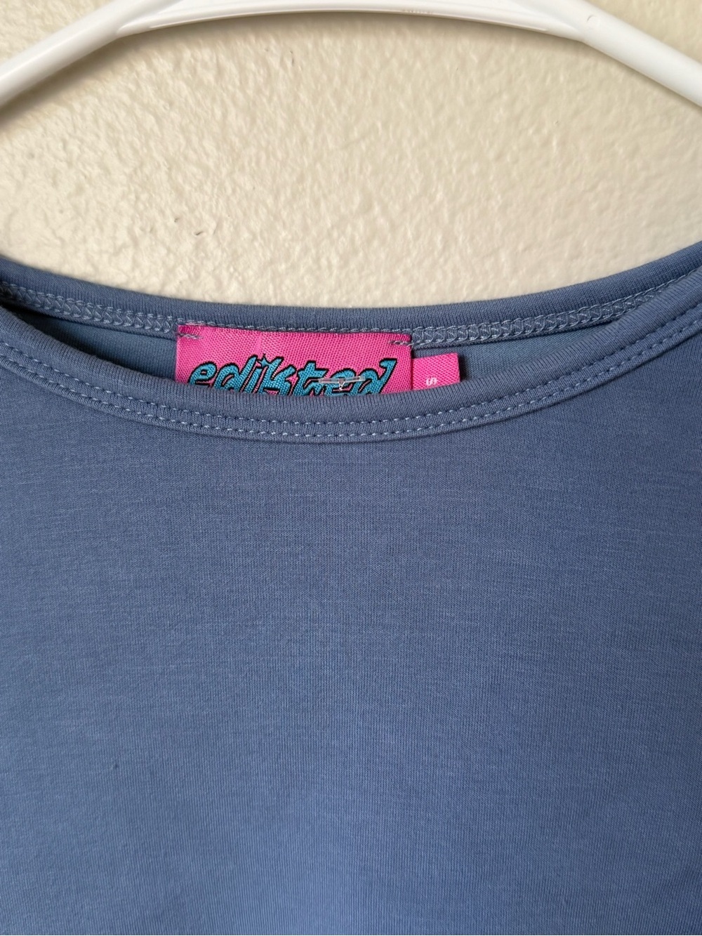 Edikted Blue Asymmetrical Long Sleeve Y2K Top Size Small fairycore - Picture 4 of 5